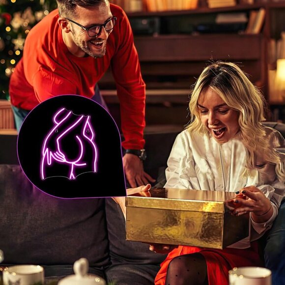 Lady Neon Pink LED Lady Back Neon Signs for Wall Decor for Bedroom, Party, Bar, - Picture 8 of 9